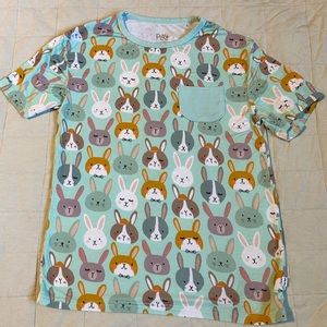 Little Sleepies Bamboo T-Shirt Bunnies Size 6 GUC